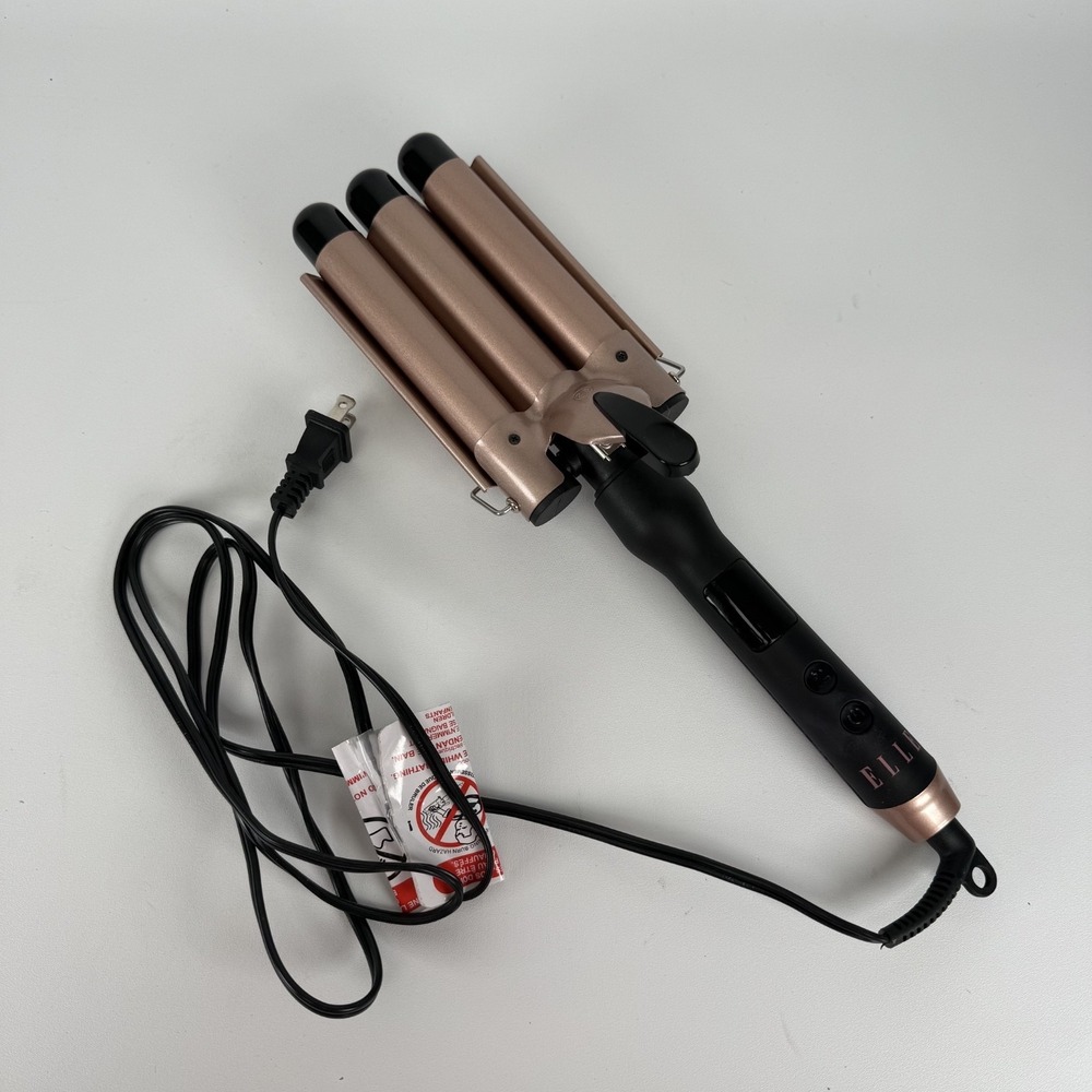 ELLE Triple Barrel‎ Deep Hair Waver Curling Iron Wand  SL8422-NOC- TESTED